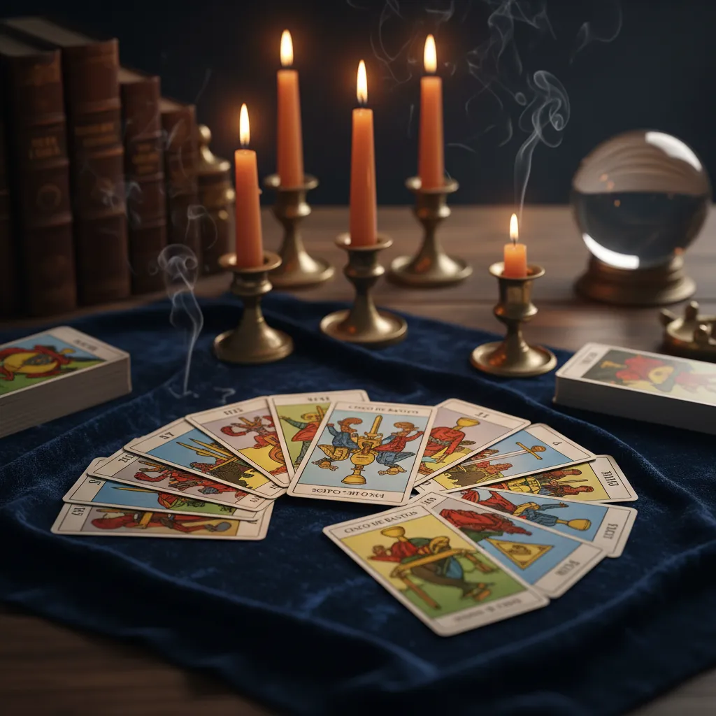 Cinco de Bastos Invertido: Significado, Paz y Superación Personal