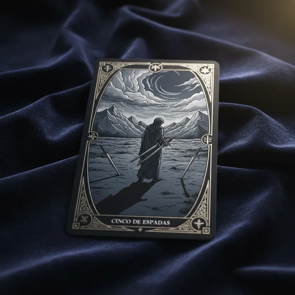 Cinco de Espadas: Significado, Interpretación y Simbolismo en el Tarot