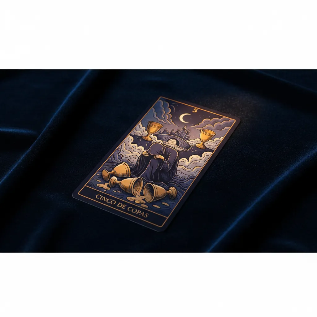 Significado del Cinco de Copas en el Tarot: Superando la decepción
