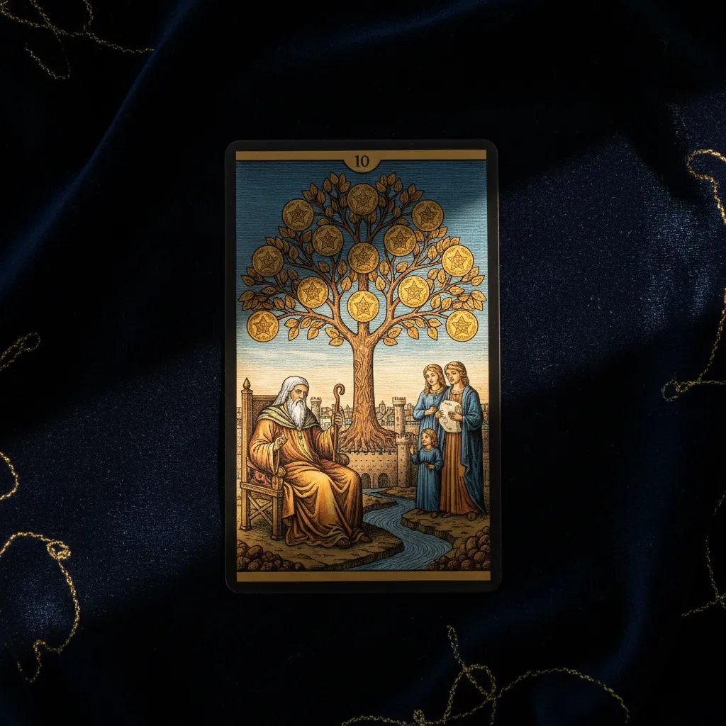 Diez de Oros en el Tarot: Significado de Prosperidad y Legado