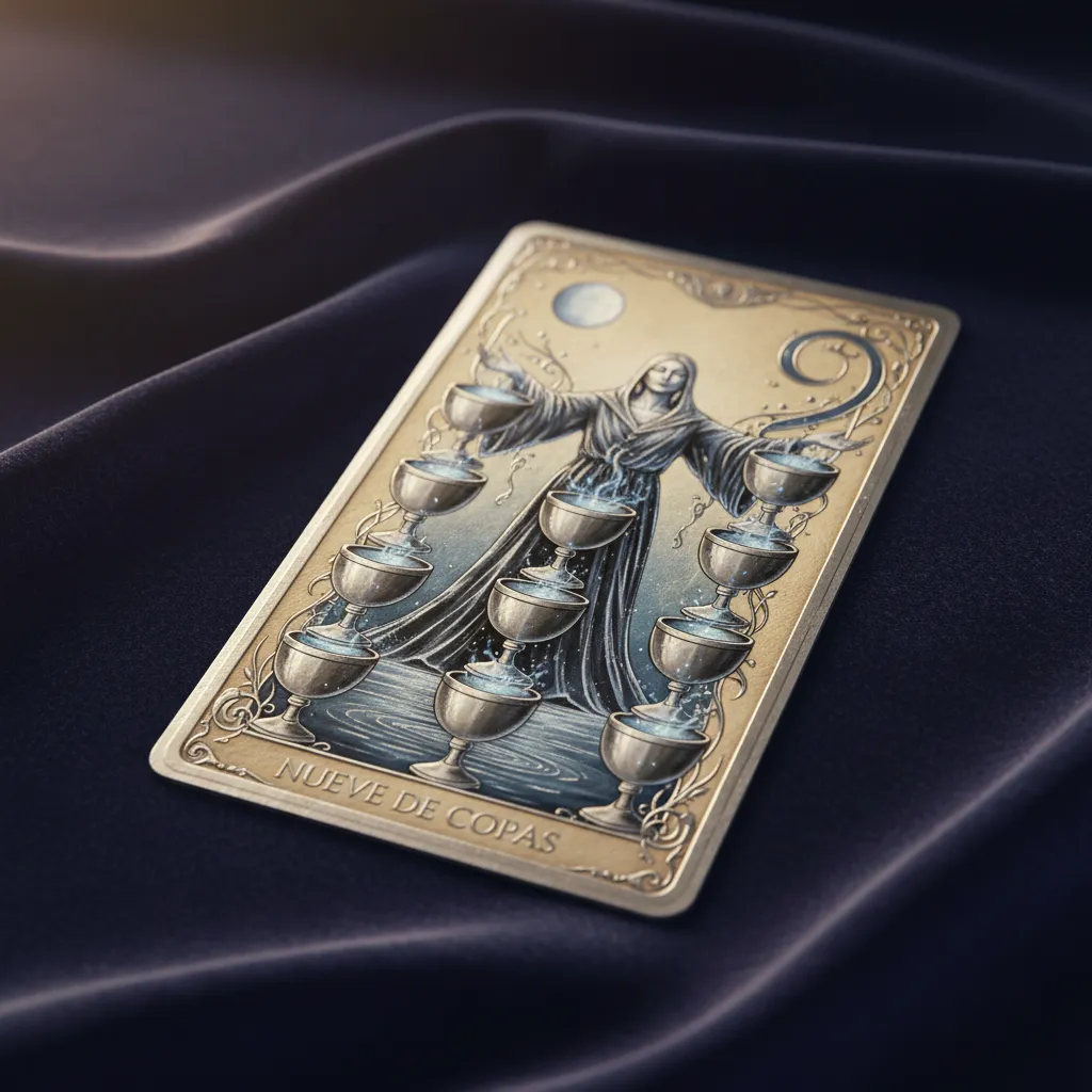 Nueve de Copas en el Tarot: Significado y Simbolismo de la Satisfacción