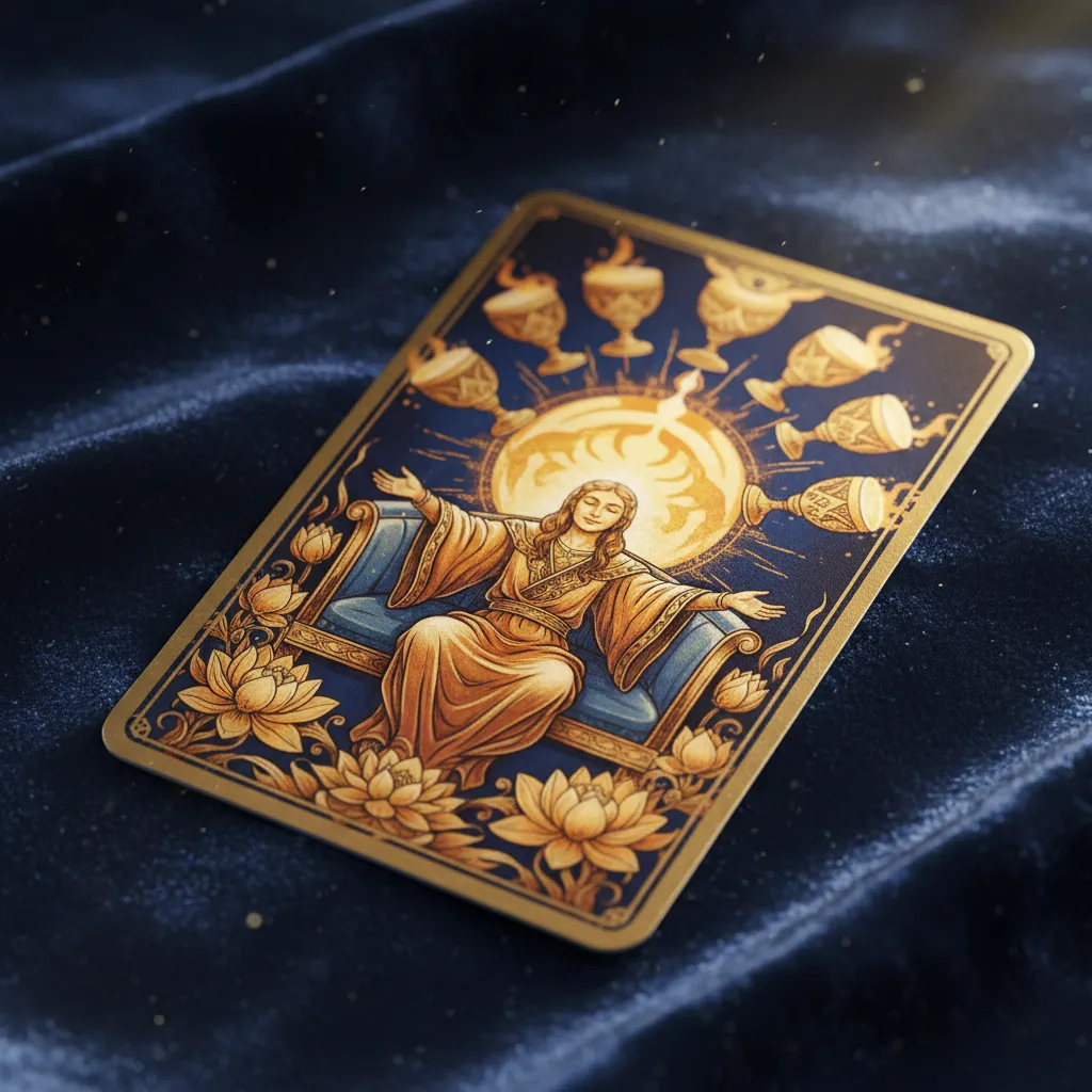 Nueve de Copas: Significado, Simbolismo y Mensaje en el Tarot