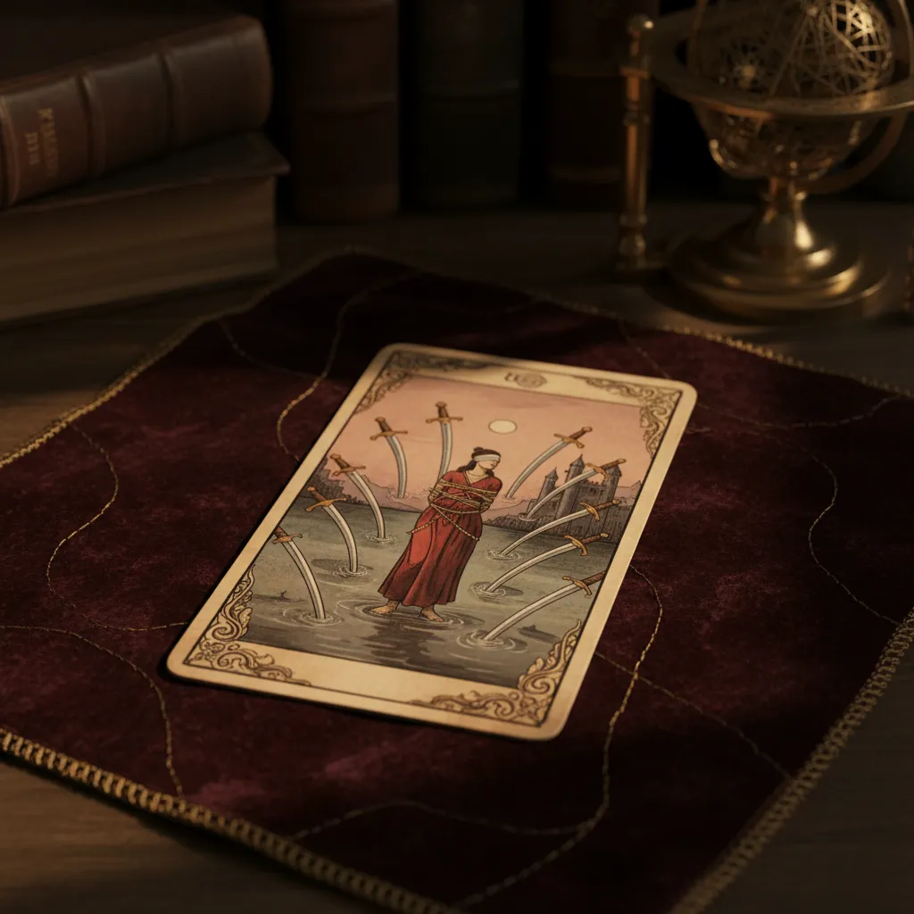 Ocho de Espadas: Significado, Interpretación y Simbolismo en el Tarot
