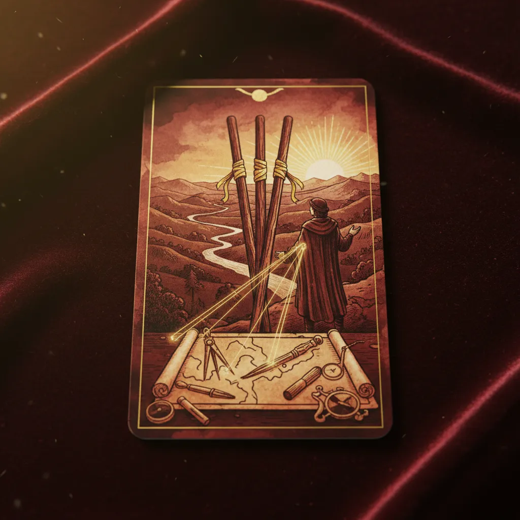 Significado del Tres de Bastos: Estrategia y Previsión en el Tarot