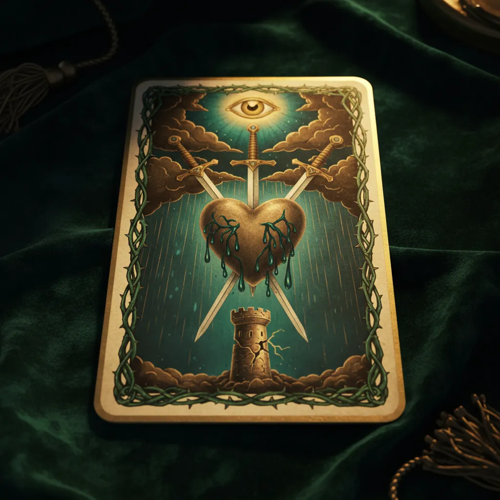 Tres de Espadas en el Tarot: Significado, Interpretación y Revelación