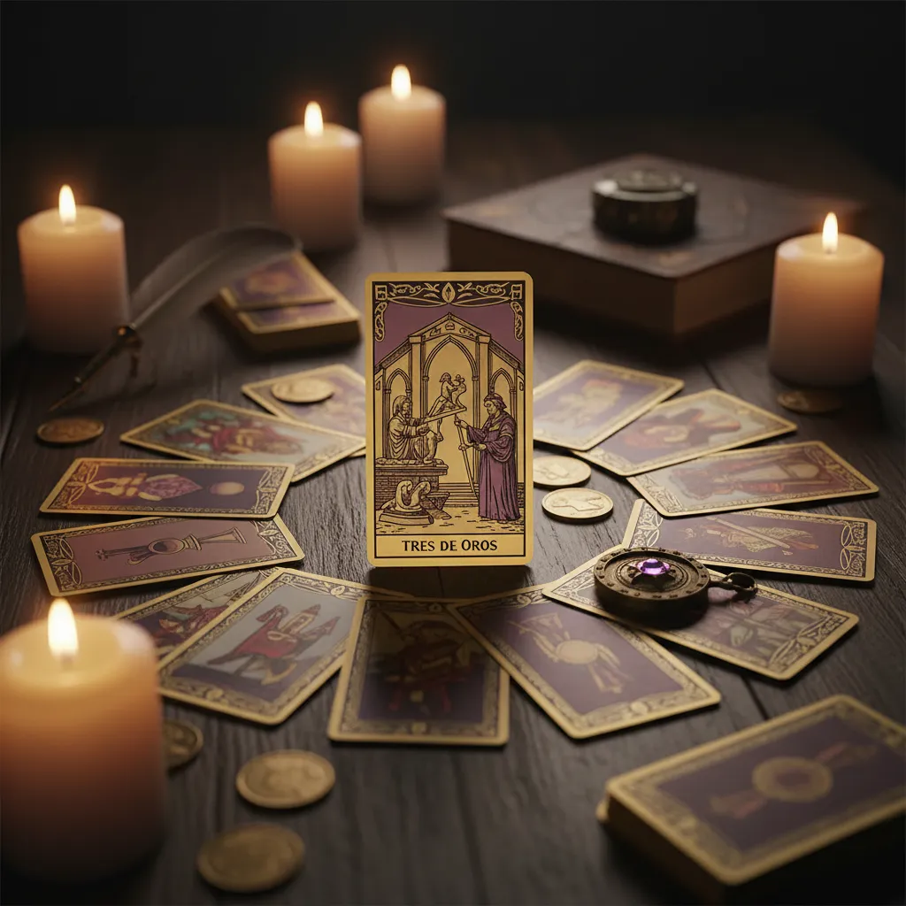 Tres de Oros en el Tarot: Significado, Trabajo en Equipo y Éxito